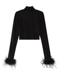 Basic Black Turtleneck-Shirts for Women