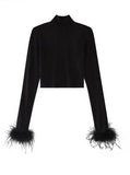 Basic Black Turtleneck-Shirts for Women